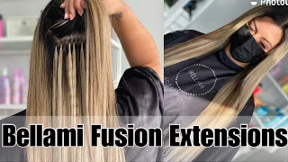 Keratin Hot Fusion Application | Cutting and  BLENDING HAIR EXTENSIONS