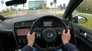 2020 Atlantic Blue VW Golf R POV test drive