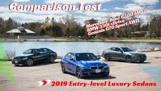 2019 Mercedes-Benz C300 4Matic vs BMW 330i xDrive vs Genesis G70 Sport AWD