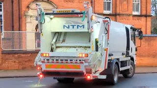 2022 NTM Bin Lorry Collecting Apartment Bins In Swindon
