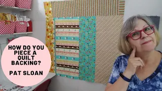 How do you  piece a quilt backing from multiple pieces of fabric?