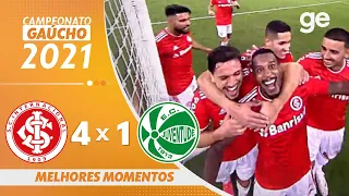 INTERNACIONAL 4 X 1 JUVENTUDE | MELHORES MOMENTOS | SEMIFINAL GAÚCHO 2021 | ge.globo