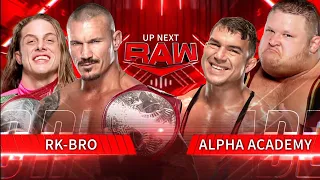 RK-Bro Vs Alpha Academy - WWE Raw 21/03/2022 (En Español)