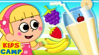 Yes Yes Smoothie Song | Learn Fruits and Colors for Kids | Nursery rhymes songs | KidsCamp