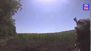 Украинский танк взорвался на мине ополченцов