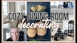 DINING ROOM DECORATING 2024 | HOW TO DECORATE CABINET SHELVES