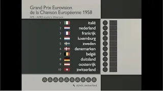 Eurovision 1958: *IMPORTANT* - the reason it still exists! | Super-cut with animated scoreboard