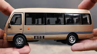 Unboxing of Toyota Coaster/Hino Liesse Bus - Diecast Model Car  - Adult Hobbies