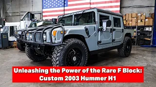 Unleashing the Power of the Rare F Block: Custom 2003 Hummer H1 Soft Top Built by Predator Inc.