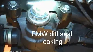 BMW- Replacing diff input flange seal