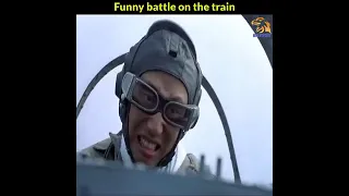 funny battles on the train