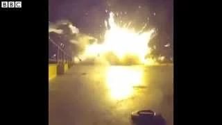 Elon Musk video of SpaceX Falcon 9 rocket crash landing - BBC News