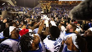 Kentucky hoists the Governor's Cup after routing Louisville 56-10