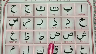 কায়দায় বাগদাদী : সবক নং-১ আরবী বর্ণমালা : ২৯ হরফ : Arabic alphabet : Arabic 29 letters