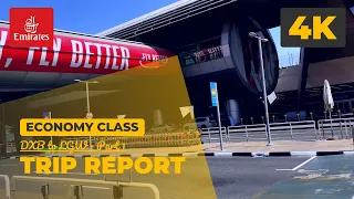 Trip Report - DXB to LGW (Part 1) with Emirates (Economy Class) (4K)