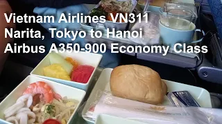 Vietnam Airlines Airbus A350 VN311 Tokyo to Hanoi, quick review with taxi, take off and landing.