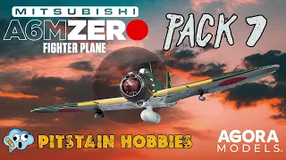 Agora Models 1:18 scale Mitsubishi A6M Zero Fighter partwork kit pack  7 stages 54 through 61