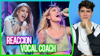 Can Danna Paola sing WHISTLE Notes? Analysis Vocal Coach Reacts  | Vargott