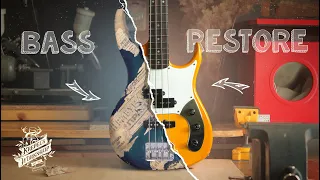 Restoration of old Parksons bass guitar