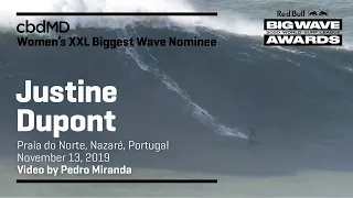 Justine Dupont at Nazaré | cbdMD XXL BIGGEST WAVE - Red Bull Big Wave Awards