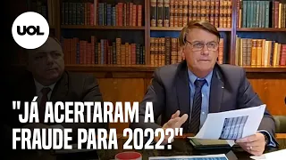 Bolsonaro volta a criticar as urnas eletrônicas e defende voto impresso: "Estão com medo?"