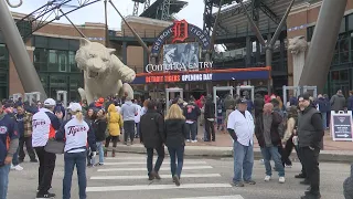 Tigers fans celebrate home opener in Detroit