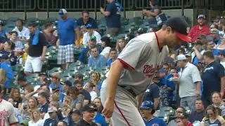 WSH@MIL: Scherzer strikes out 10 over six frames