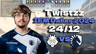 Liquid Twistzz (24/12) vs G2 (Dust2) @ IEM Dallas 2024 #cs2 #pov #demo