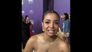 Kyla Pratt ('The Proud Family: Louder and Prouder') on 55th NAACP Image Awards red carpet