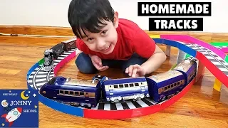 High Speed Train Toy | We Build A Cardboard Train Track