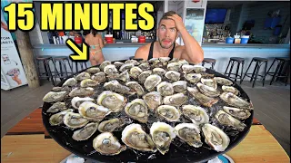 ONLY 15 MINUTES? THE HARDEST OYSTER EATING CHALLENGE IN THE USA | Joel Hansen Raw