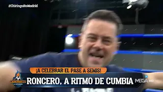 😂RONCERO BAILA la CUMBIA tras el pase del REAL MADRID a SEMIS