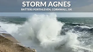 Storm Agnes Batters Porthleven, Cornwall, UK #stormagnes #porthleven #cornwall