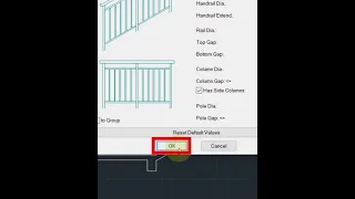 staircase handrail in autocad