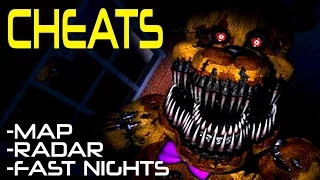 Five Nights At Freddy's CHEATS! - FNAF 4 - Fast Nights, House Map, Danger Indicator