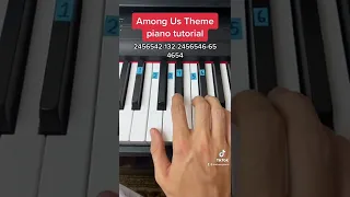 Among Us Theme easy piano tutorial!