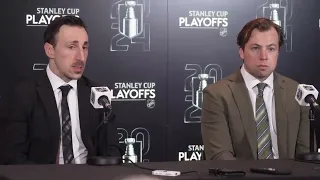 Brad Marchand & Charlie McAvoy Postgame Press Conference | Bruins vs Leafs Game 3