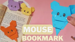 Origami Paper Mouse:DIY Bookmark:Origami Paper Mouse Bookmark🐭