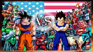 Goku and Vegeta vs The DC Universe