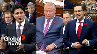 Trudeau asks Poilievre if he condemns Ontario's use of the notwithstanding clause