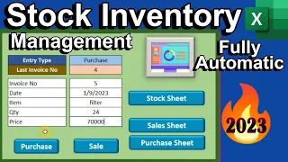 Stock Inventory Management in excel Full Automatic | Full Automatic stock Inventory