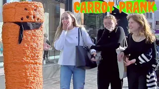 These girls didn't expect that ! Angry carrot prank !