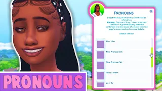 PRONOUNS IN THE SIMS 4! FINALLY👏 (Mod)