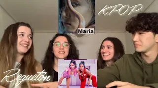 (KPOP VS REGUETÓN) Reaccionando a María - Hwasa & Ram Pam Pam - Natii Natasha & Becky G