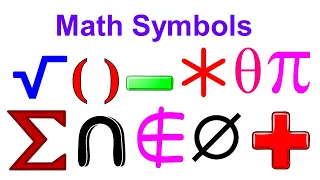 maths symbols name | list of mathmatical symbols & signs in English | math symbols vocabulary