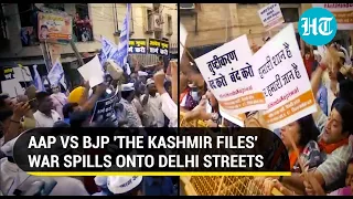 When AAP and BJP workers clashed on Delhi streets over The Kashmir Files
