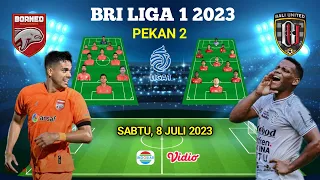 BORNEO FC VS BALI UNITED Prediksi Starting Line-up - BRI Liga 1 2023 Live Indosiar
