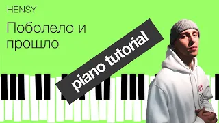 EASY Piano Tutorial Нensy - Поболело и прошло by  iCreative