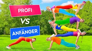 DIE TikTok AKROBATIK-CHALLENGE || PROFI vs ANFÄNGER! TikTok Gymnastik-Tricks auf 123 GO! Challenge