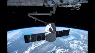 SpaceX Dragon CRS6 pull in Part A (11:53-12:23) (60x speed)